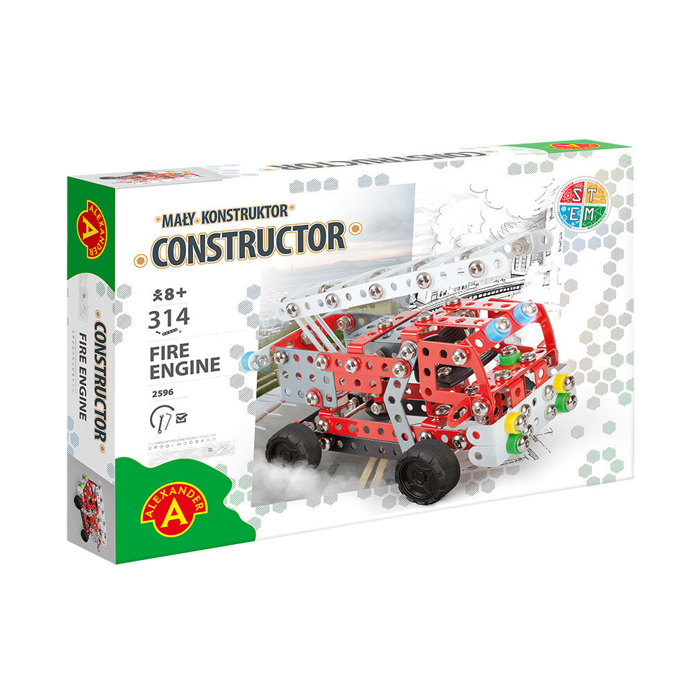 Joc Stem masina de pompieri Constructor, +8 ani, 314 piese, Alexander Toys