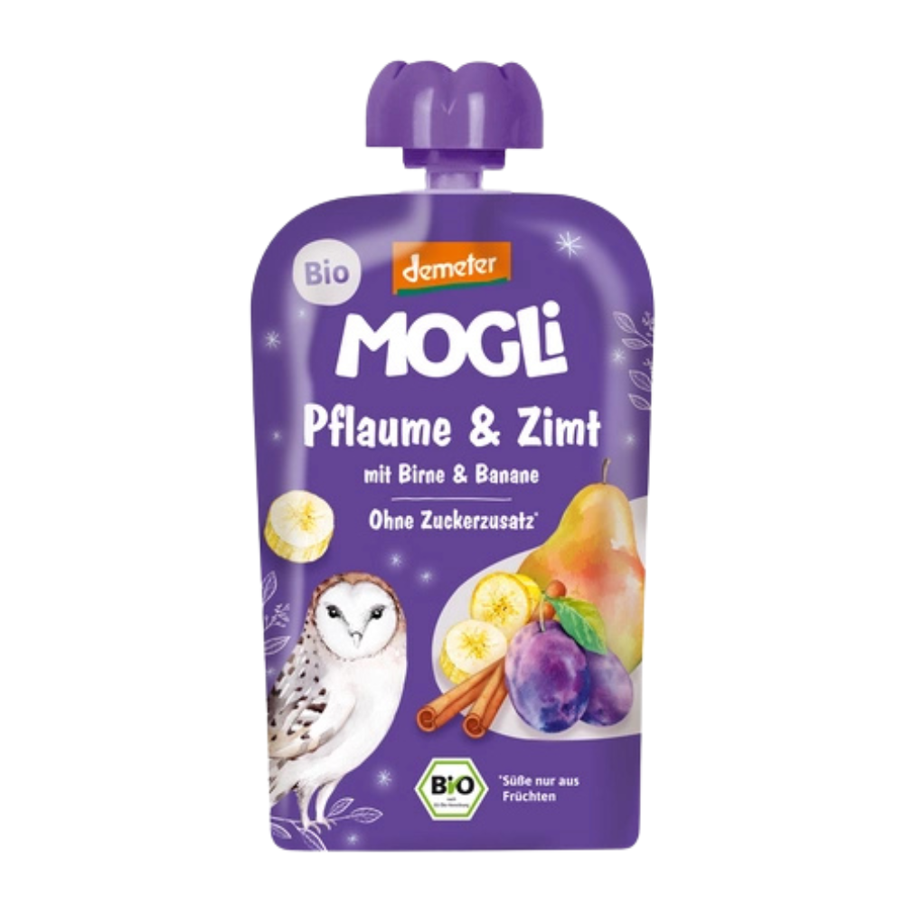 Piure Bio winter edition cu fructe si scortisoara, 100 g, Mogli