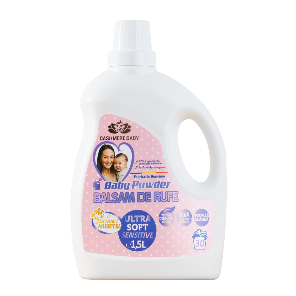 Balsam de rufe Ultra Soft Baby Powder, 1.5 litri, Cashmere Aroma