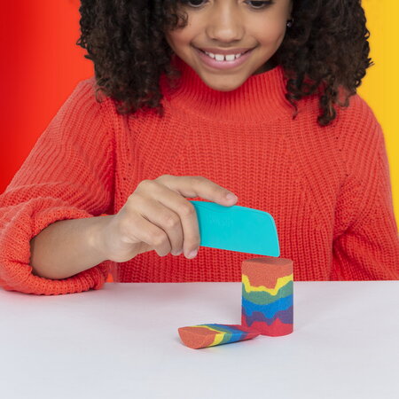 Set de joaca nisip kinetic Unelte de curcubeu cu accesorii, + 3 ani, Kinetic Sand 673850