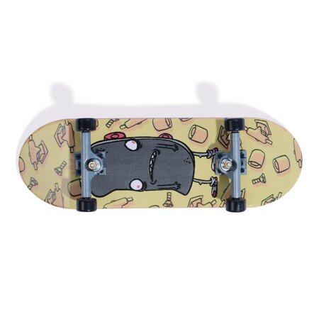 Set cu 2 Mini Skateboard si 2 figurine cu casca alba si gri Sk8 Crew, 9.6 cm, 5 ani+, Tech Deck 674125
