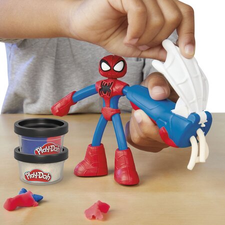 Figurina flexibila cu accesorii Spider Man Marvel, 10 cm, +4 ani, Play Doh 674152