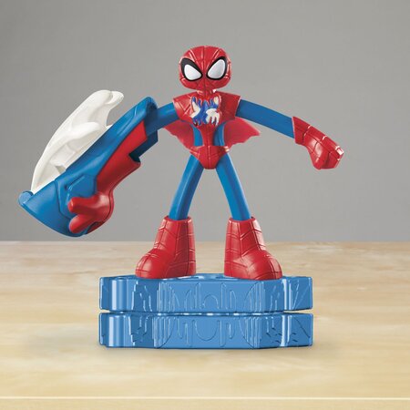 Figurina flexibila cu accesorii Spider Man Marvel, 10 cm, +4 ani, Play Doh 674151