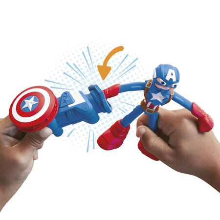 Figurina flexibila cu accesorii Captain America Marvel, 10 cn, +4 ani, Play Doh 674157