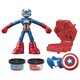 Figurina flexibila cu accesorii Captain America Marvel, 10 cn, +4 ani, Play Doh 674154