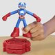 Figurina flexibila cu accesorii Captain America Marvel, 10 cn, +4 ani, Play Doh 674156
