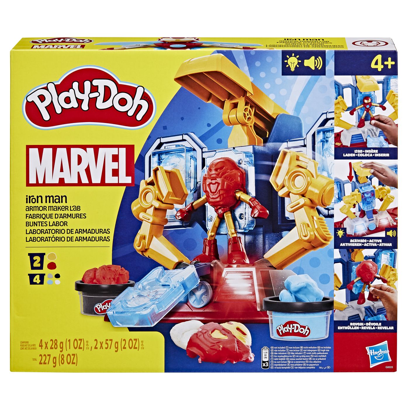 Laboratorul de armura al lui Iron Man Marvel, 10 cm, +4 ani, Play Doh