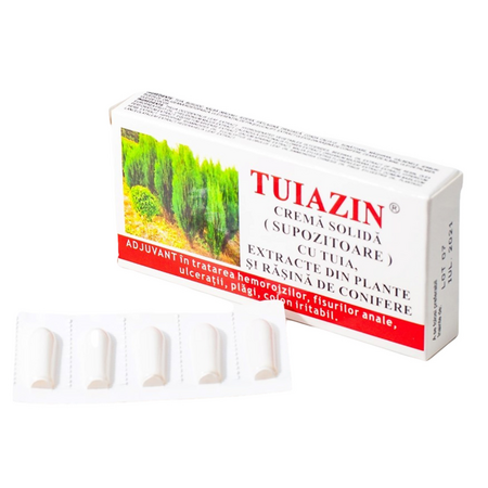 Supozitoare Tuiazin, 1,5 g, 10 bucati, Elzin Plant