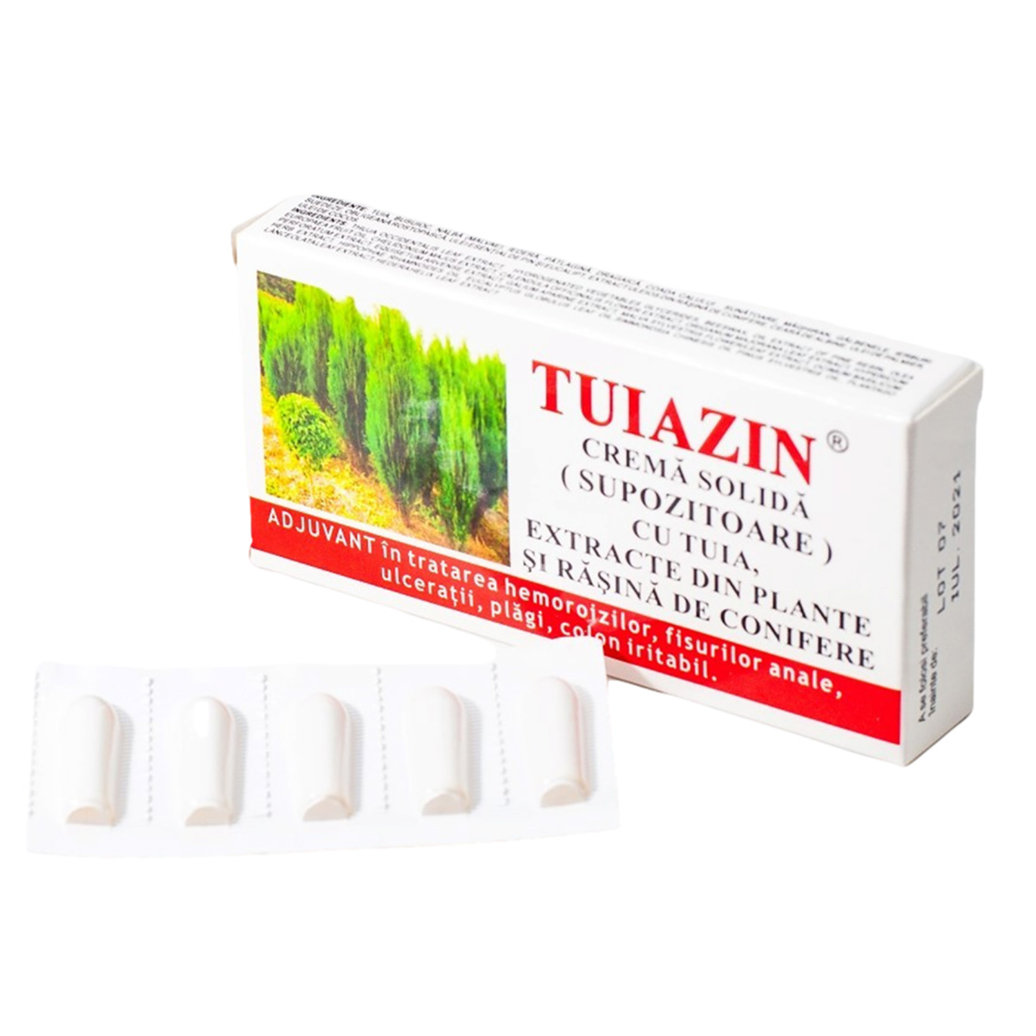 Supozitoare Tuiazin, 1.5 g, 10 bucati, Elzin Plant