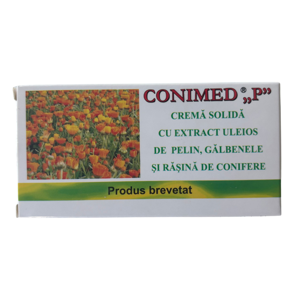 Crema solida cu extract uleios de pelin, galbenele si rasina de conifere, Conimed P, 10x1 g, Elzin Plant