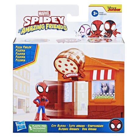 Set de joaca City Bloks Pizzerie Spidey and his Amazing Friends, +3 ani, Hasbro 674330