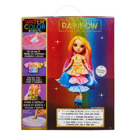 Papusa Watercolor Create cu Ochi Caprui, +4 ani, Rainbow High 674493