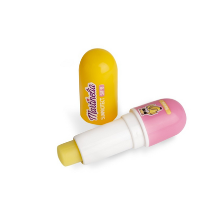 Balsam de buze cu SPF 15, +3 ani, Capsuni sau Banane, Martinelia 674502
