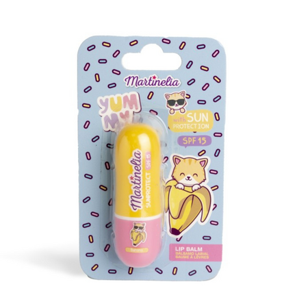 Balsam de buze cu SPF 15, +3 ani, Capsuni sau Banane, Martinelia 674503