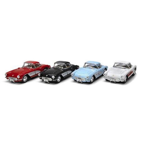 Masinuta metalica Chevrolet Corvette 1957, 13 cm, 3 ani+, Kinsmart 674582