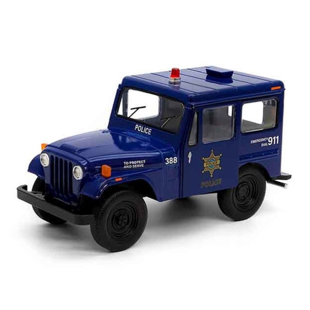 Masinuta metalica  Jeep DJ-5B Politie /Pompieri, 13 cm, 3 ani+, Kinsmart