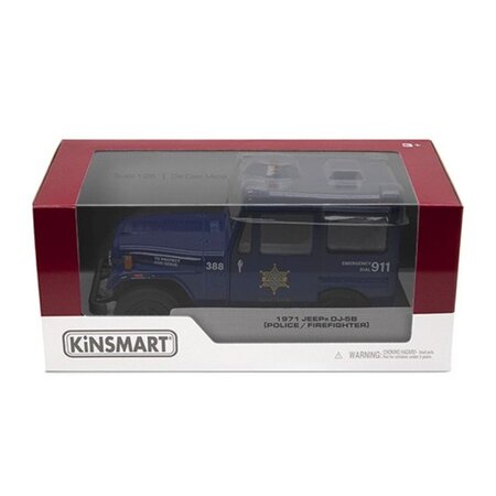 Masinuta metalica, 13 cm, Scara 1:26, Rosu/Albastru, Jeep DJ-5B, 3 ani+, 1 bucata, Kinsmart 674588