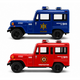 Masinuta metalica, 13 cm, Scara 1:26, Rosu/Albastru, Jeep DJ-5B, 3 ani+, 1 bucata, Kinsmart 789471