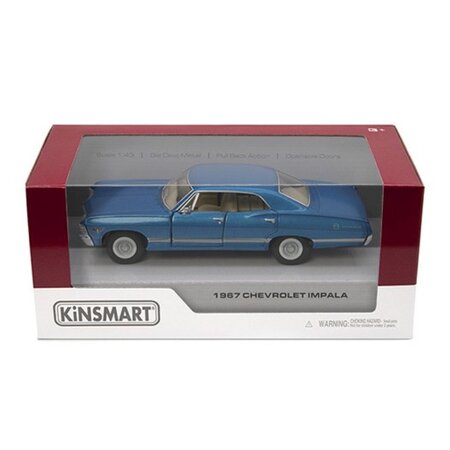 Masinuta metalica Chevrolet Impala 1967, 13 cm, 3 ani+, Kinsmart 674621