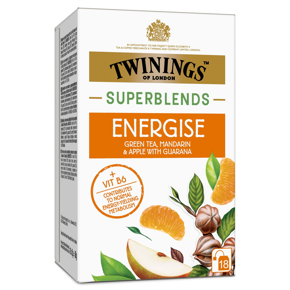 Ceai din plante Energise Superblends, 18 plicuri x 2 g, Twinings