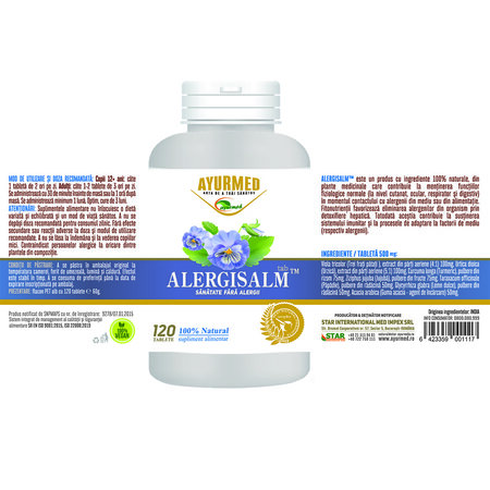 Alergisalm, 120 tablete, Ayurmed 677067