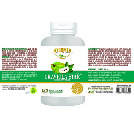 Graviola Star, 120 tablete, Ayurmed 677080