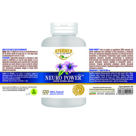 Neuro Power, 120 tablete, Ayurmed 677091