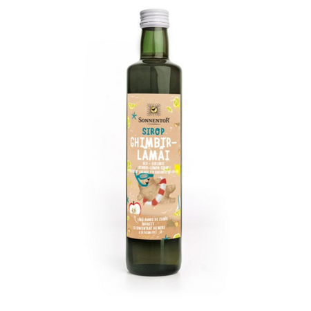 Sirop Bio de ghimbir si lamaie fara zahar, 500 ml, Sonnentor