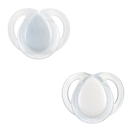 Suzete ortodontice Night Time, 0-6 luni, 2 bucati, Alb, Tommee Tippee 675274