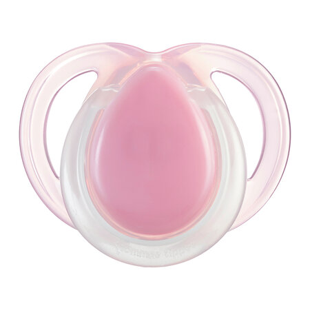 Suzete ortodontice Night Time, 0-6 luni, 2 bucati, Roz, Tommee Tippee 675288