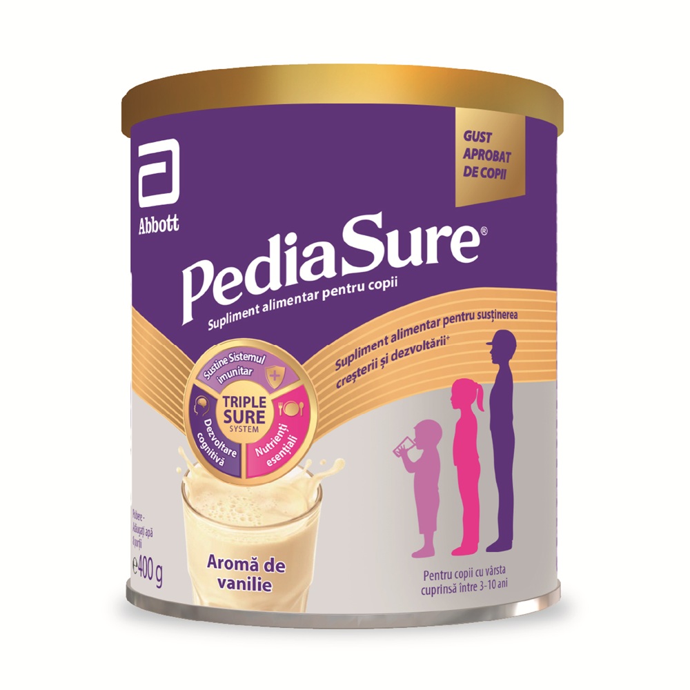 PediaSure  cu aroma de vanilie pulbere, 3-10 ani, 400 g, Abbott