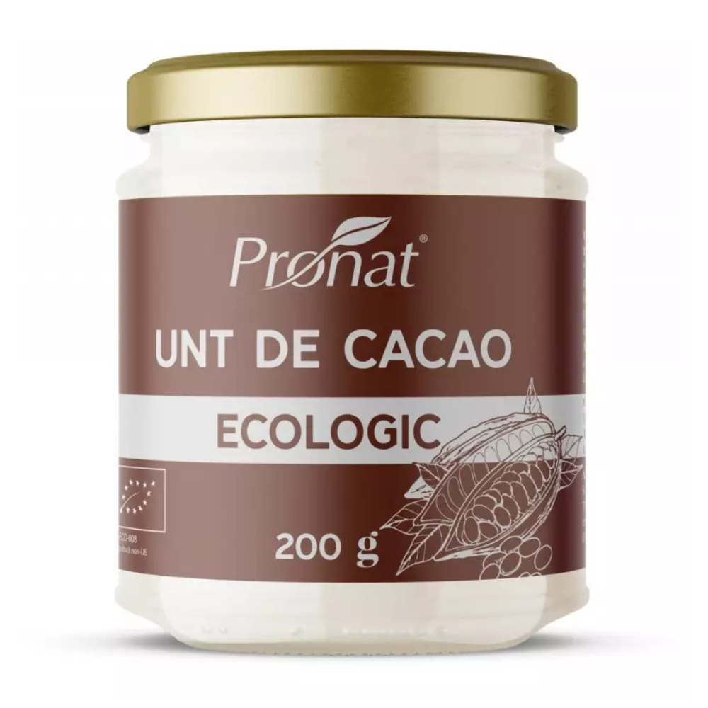 Unt de cacao bio, 200 g, Pronat