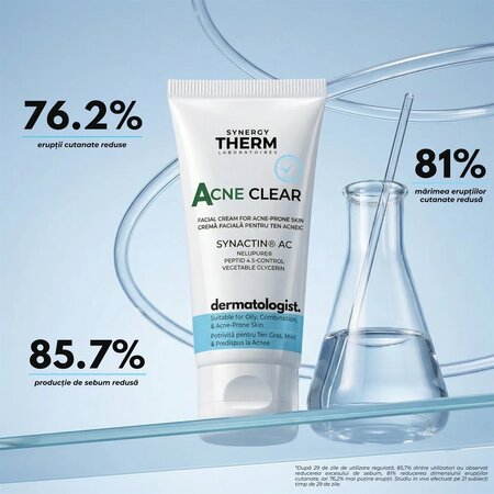 Crema anti acnee Acne Clear Dermatologist, 50 ml, Synergy Therm 816230