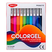 Set 12 pixuri cu gel, PX262/12, Daco