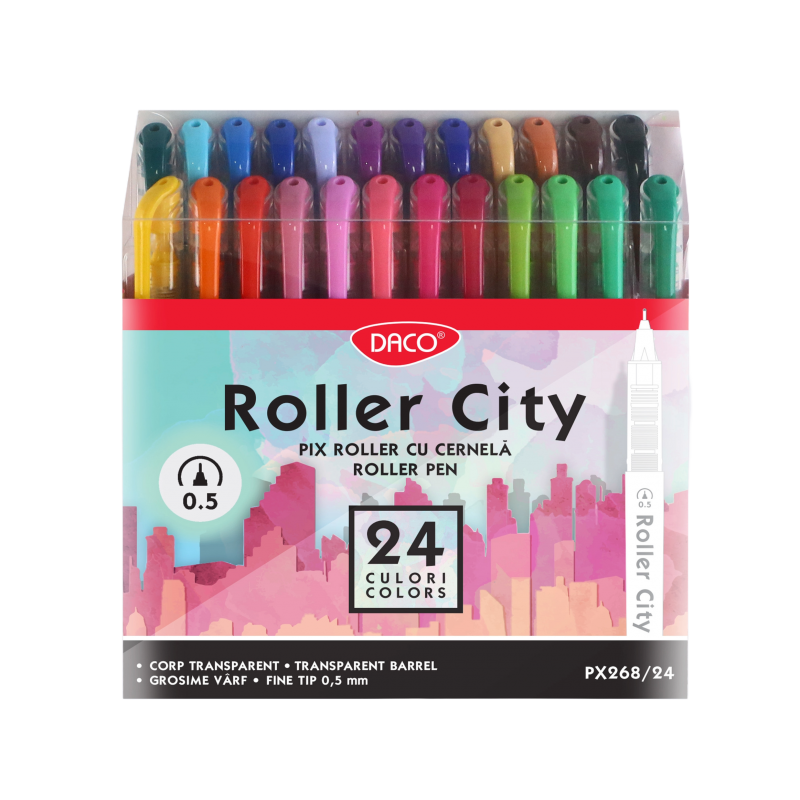 Set 24 pixuri Roller City, PX268/24, Daco