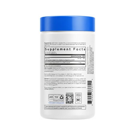 Magneziu bisglicinat lipozomal cu bioperine Codeage, 120 capsule, GNC 820260
