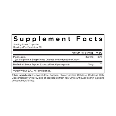 Magneziu bisglicinat lipozomal cu bioperine Codeage, 120 capsule, GNC 820262