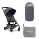 Pachet Carucior Joolz Aer+, cu sac pentru carucior si protectie de ploaie, Stone Grey, Joolz 675845