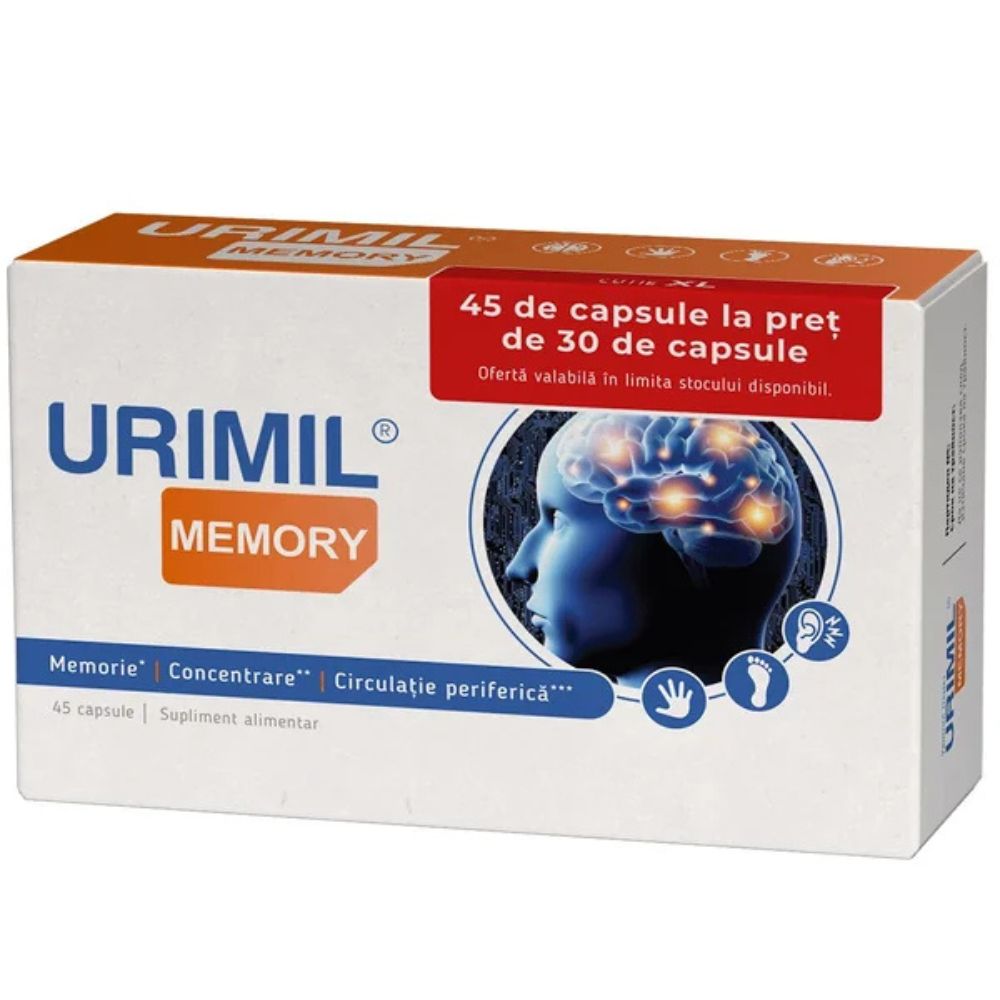 Pache Urimil Memory, 30 capsule + 15 capsule, NaturPharma