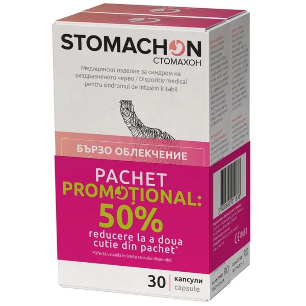 Pachet Stomachon, 30 + 30 capsule, NaturPharma