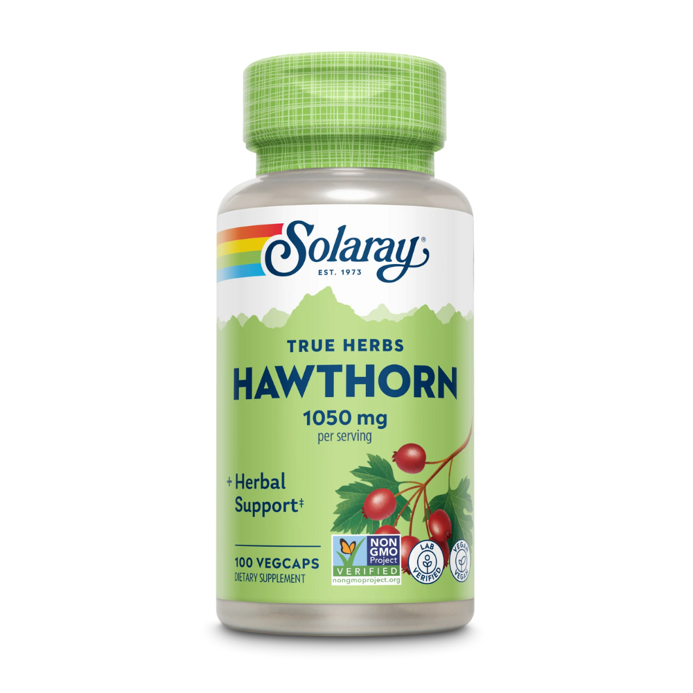 Hawthorn Berry (Paducel) Solaray, 1050mg, 100 capsule vegetale, Secom