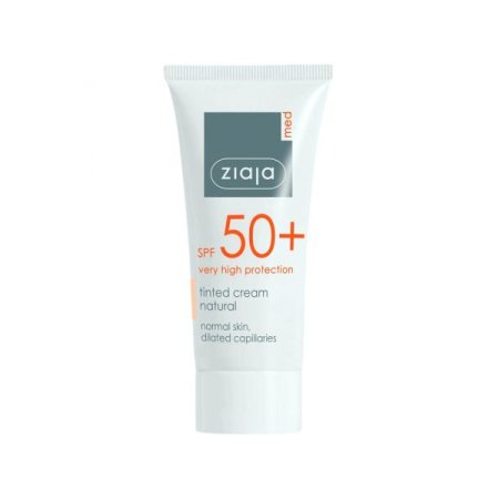 Crema nuantatoare pentru protectie solara ridicata SPF 50+, 50 ml, Nuanta Natural, Ziaja