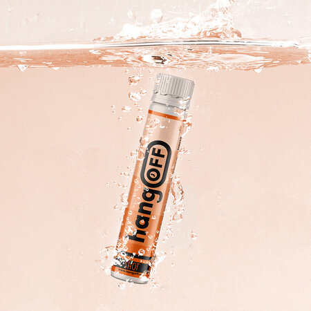 Shot cu vitamine, electroliti si extracte din plante, 25 ml, HangOff 676074