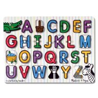 Puzzle din lemn Alfabet, +3 ani, Melissa and Doug