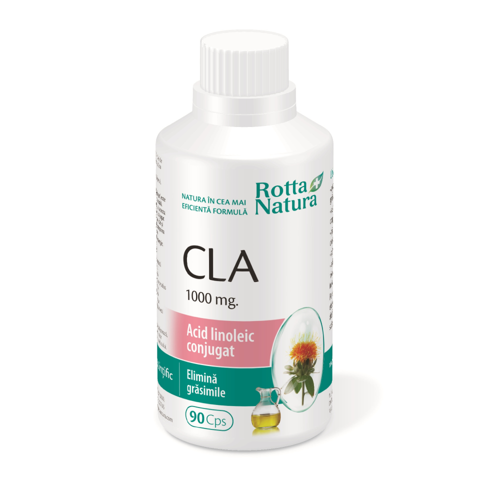 CLA Acid linoleic conjugat, 1000 mg, 90 capsule, Rotta Natura