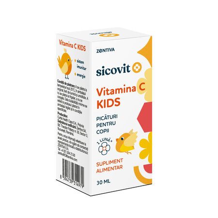 Picaturi Vitamina C Kids Sicovit, 30 ml, Zentiva 676167