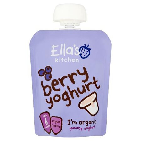 Iaurt Bio cu afine, 90 g, Ella's Kitchen
