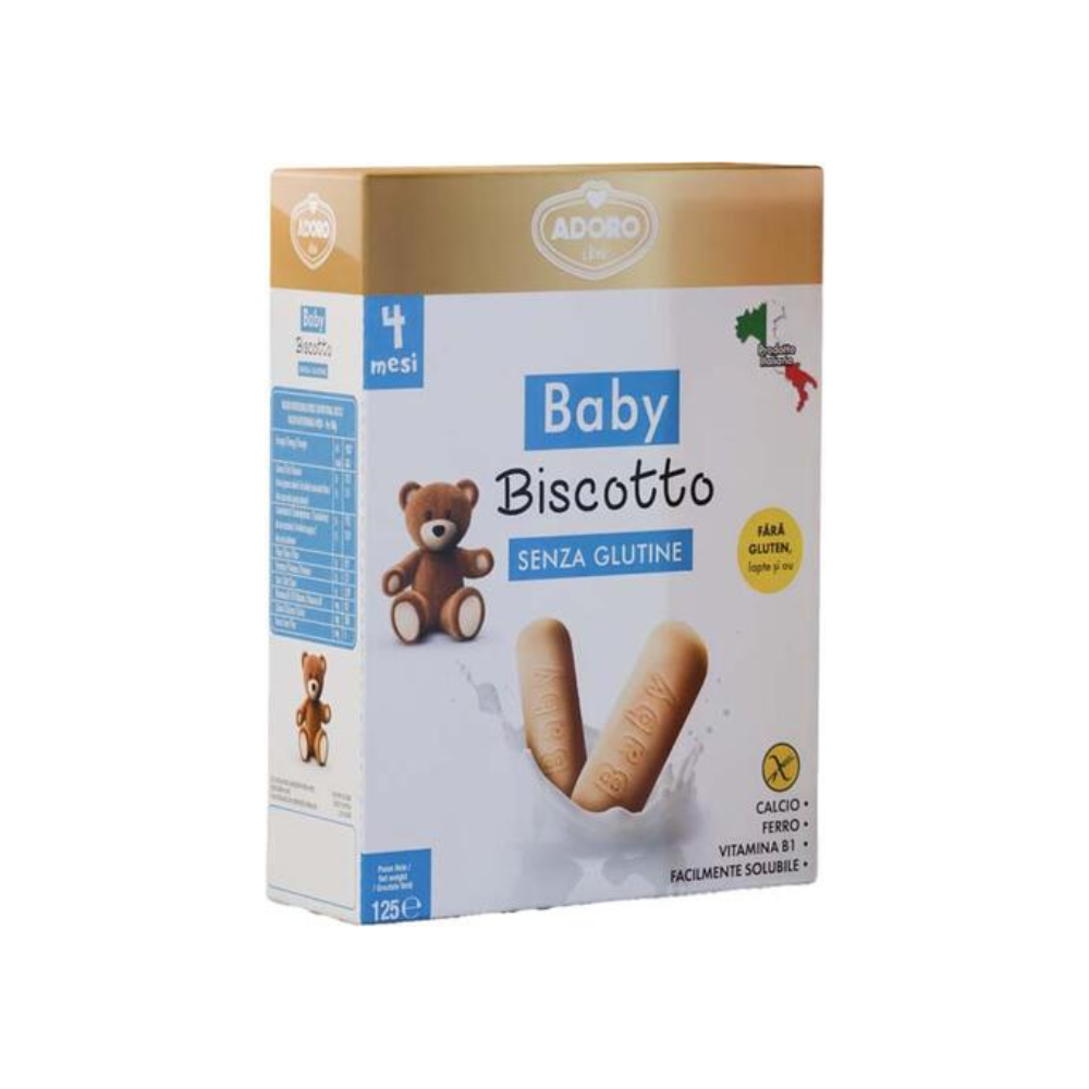 Biscuiti fara gluten, + 4 luni, 125 g, Adoro