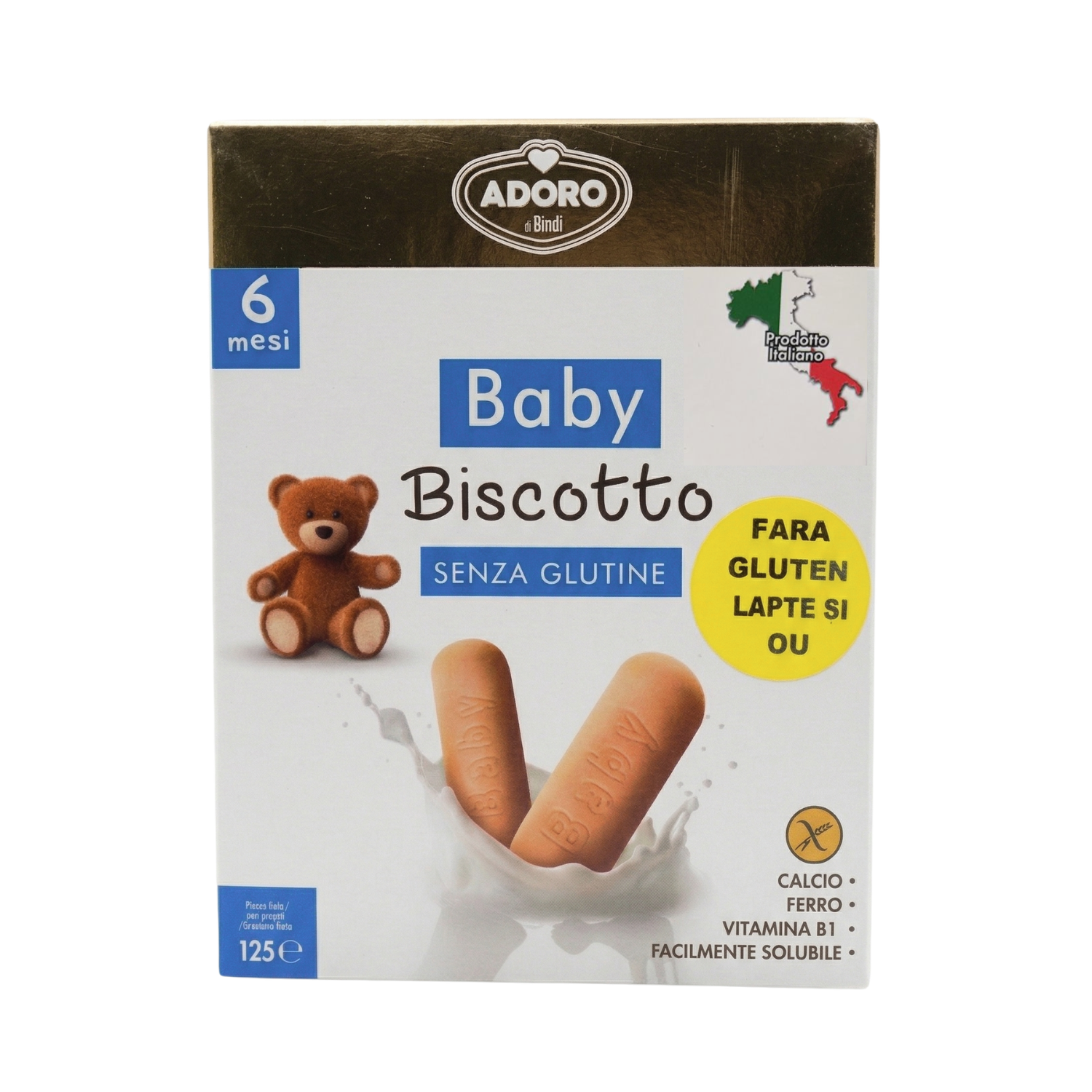 Biscuiti fara gluten, + 4 luni, 125 g, Adoro