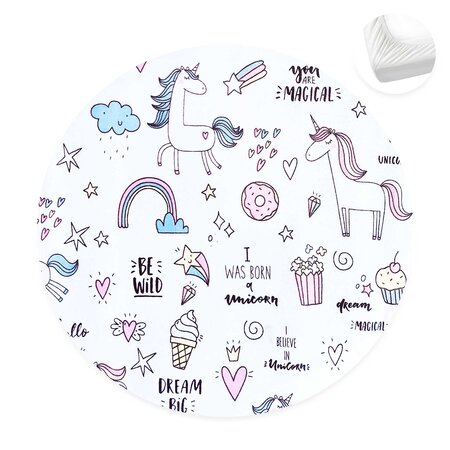 Cearceaf cu elastic, 140x70x15 cm, Unicorn Magic, Tuxi Brands 489124